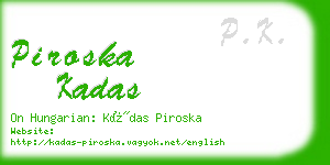 piroska kadas business card